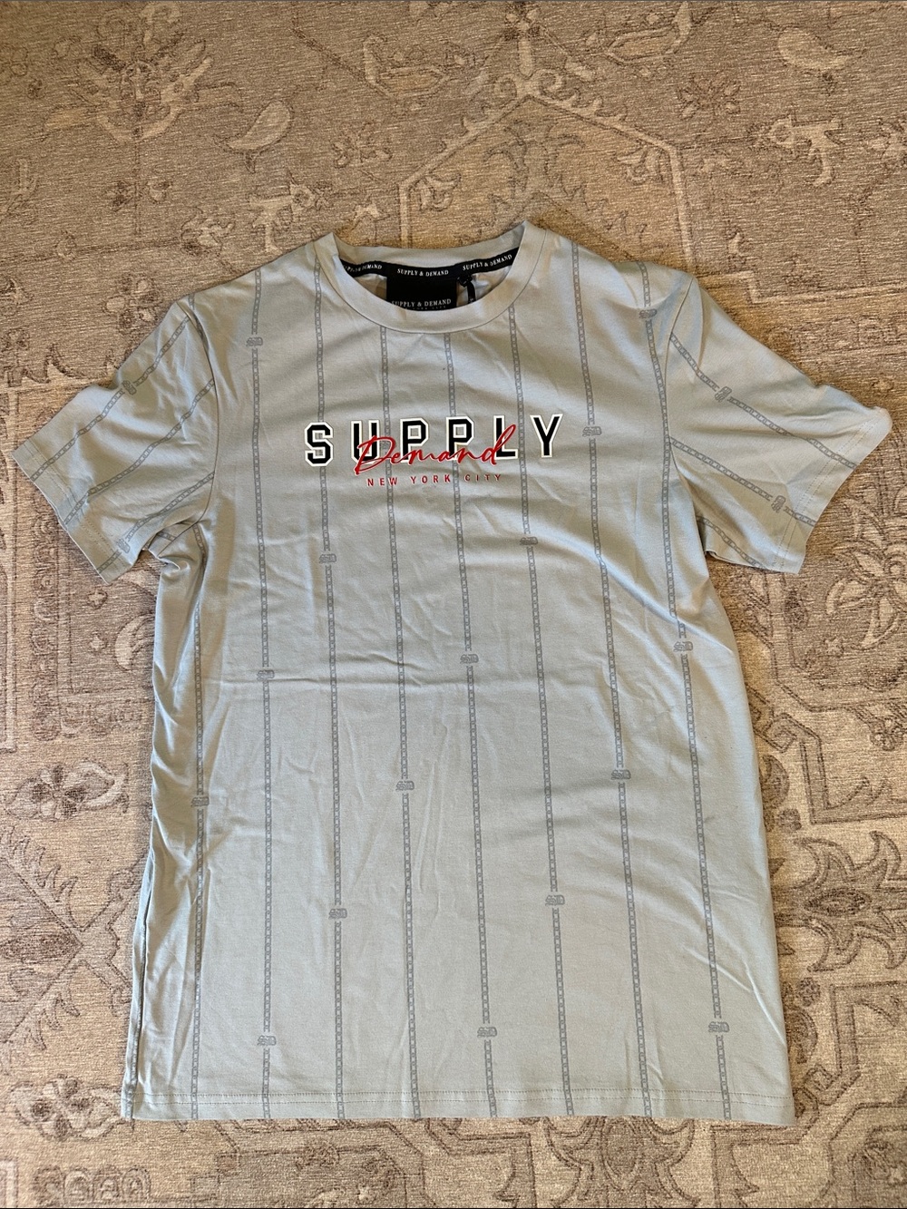 Supply Demand New York City Men’s Light Gray Logo Tee